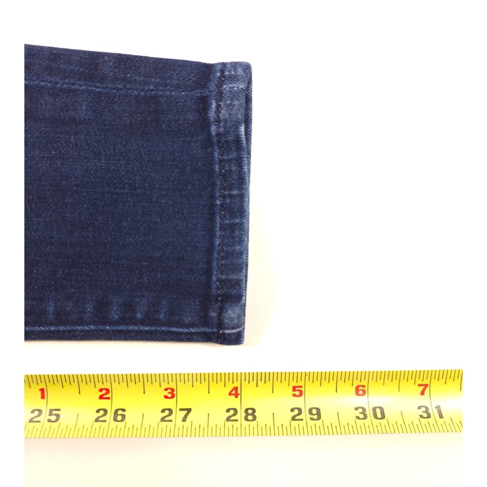 7 For All Mankind Women Jeans Gwenevere 24 Dark Blue Skinny Stretch Low Rise - Picture 9 of 9
